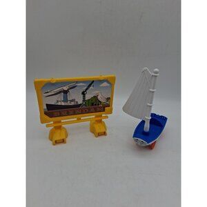 Thomas & Friends Trackmaster Skiff Sailboat  2014 & Brendam Sign